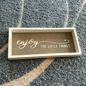 Farmhouse style sign.14x6. Some light scratches and intentional distressing